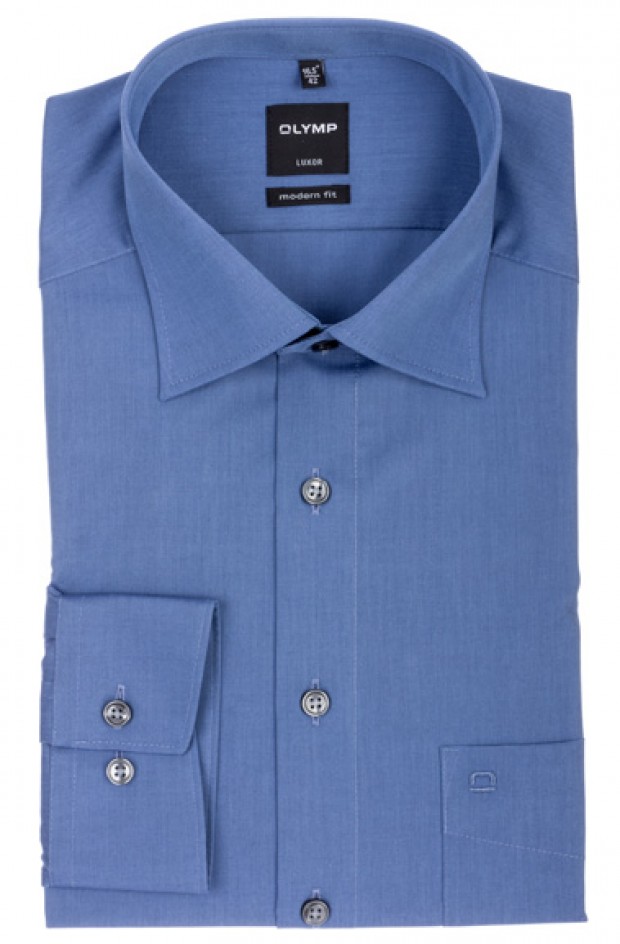 OLYMP vasalásmentes férfi ing karcsúsított kék