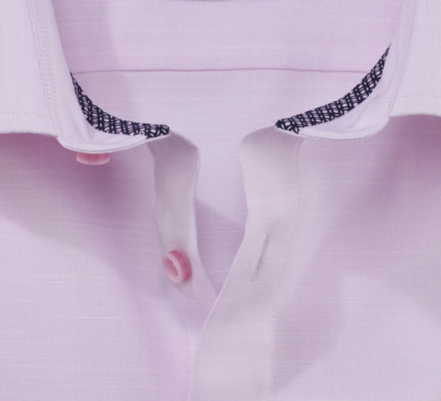 OLYMP vasalásmentes férfi ing enyhén karcsúsított rózsaszín - gallér