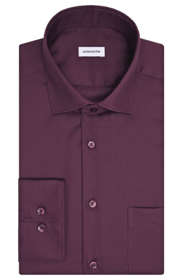 seidensticker vasalásmentes bő szabású férfi ing bordó (cover shirt)