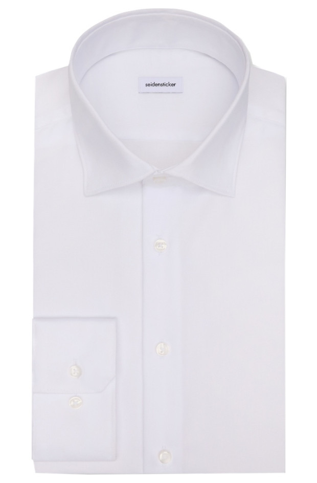 seidensticker vasalásmentes karcsúsított férfi ing hosszított ujjú fehér (cover shirt)