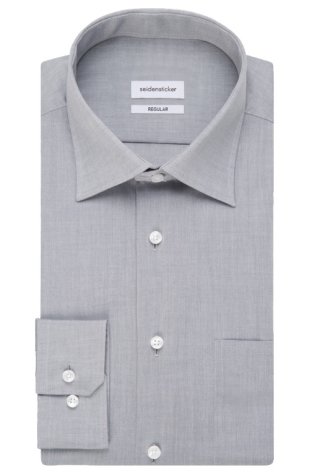seidensticker vasalásmentes normál szabású férfi ing szürke