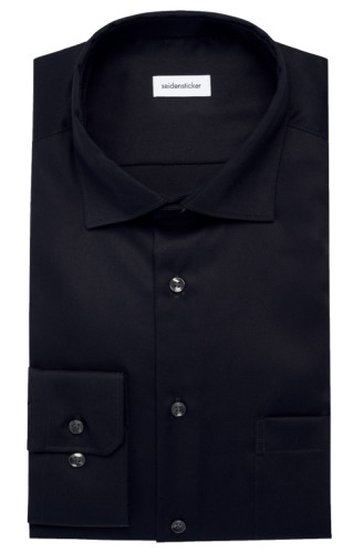 seidensticker vasalásmentes normál szabású férfi ing fekete (cover shirt)