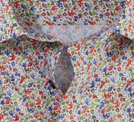 OLYMP vasalásmentes férfi ing enyhén karcsúsított színes mintás - gallér