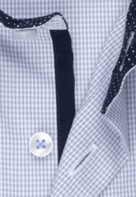 seidensticker vasalásmentes duplán karcsúsított férfi ing világoskék apró kockás - anyag