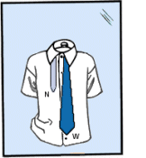 Hagyományos nyakkendő csomó kötés 1. lépés